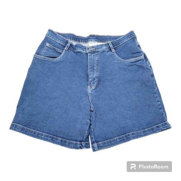Cherokee Classic Stretch High-Rise Denim Jean Short 6" Women's Plus Size 18W - Picture 1 of 8